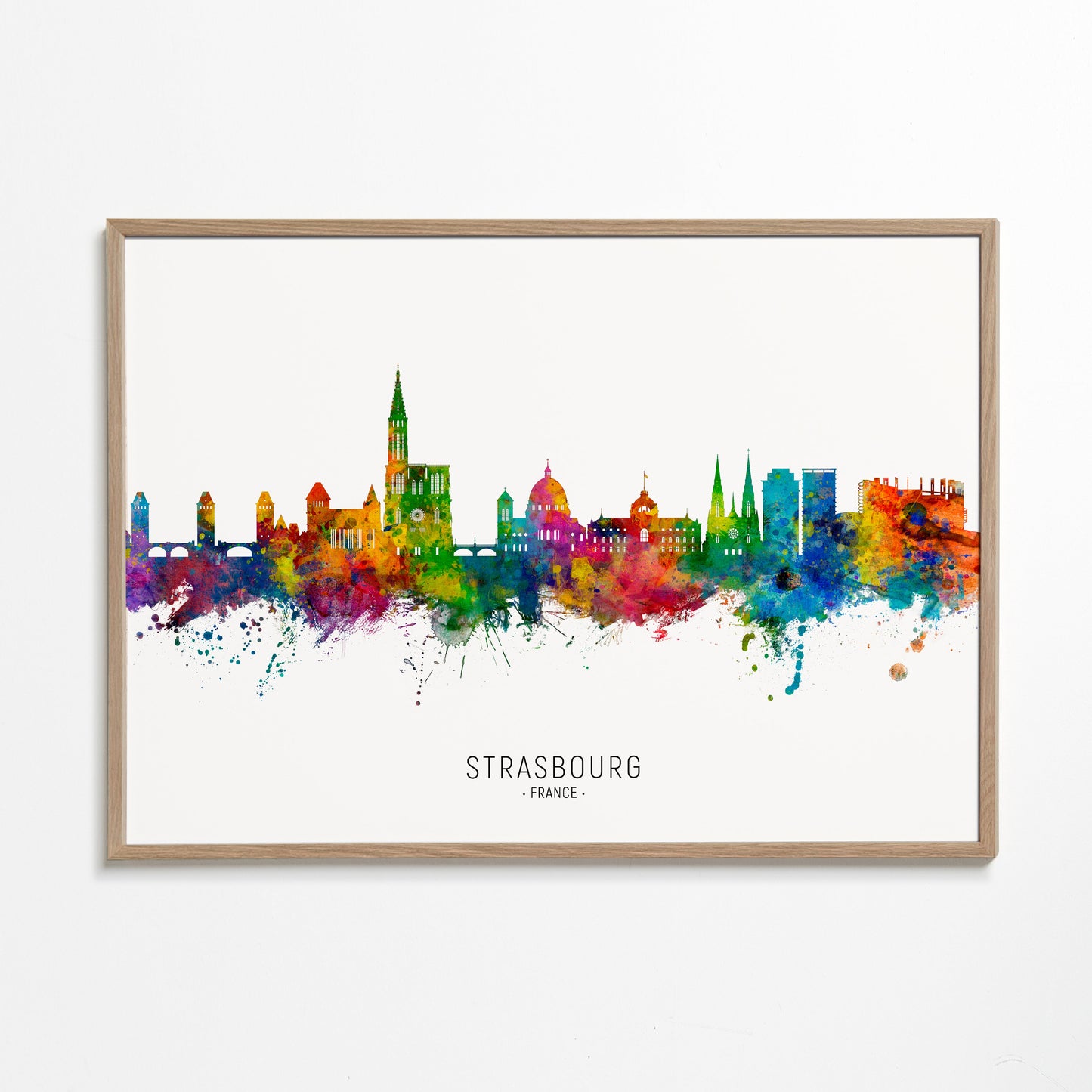 Strasbourg Skyline multicolour