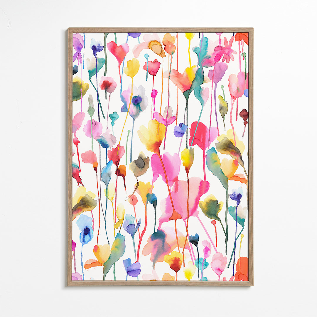 Wild Rustic Flowers Colorful