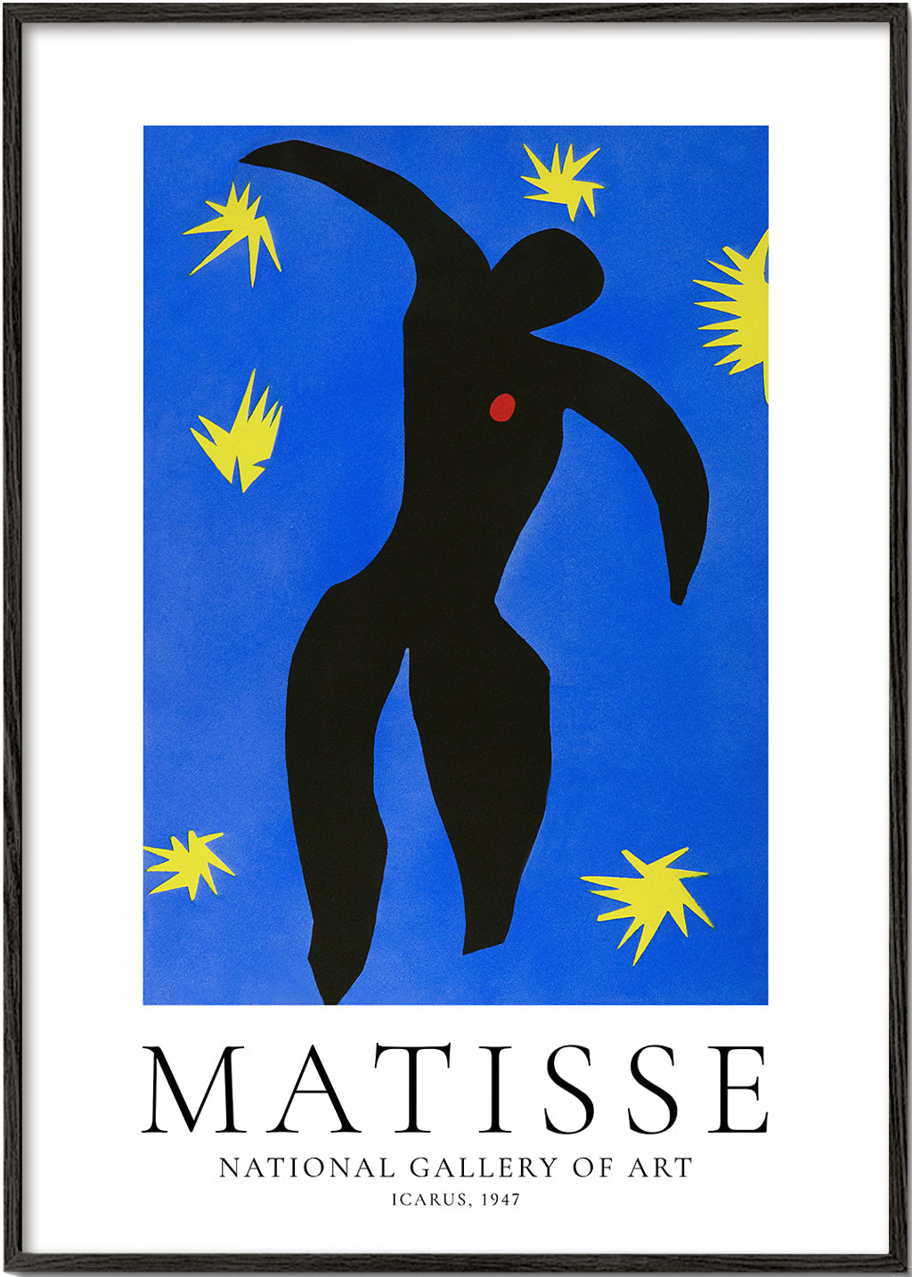 Henri Matisse　Icarus　ポスター Matisse Icarus illustration on blue background | Wall art, framed