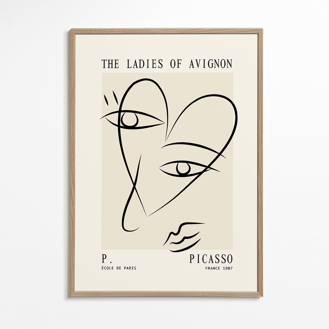 Picasso Ladies of Avignon sketch Poster