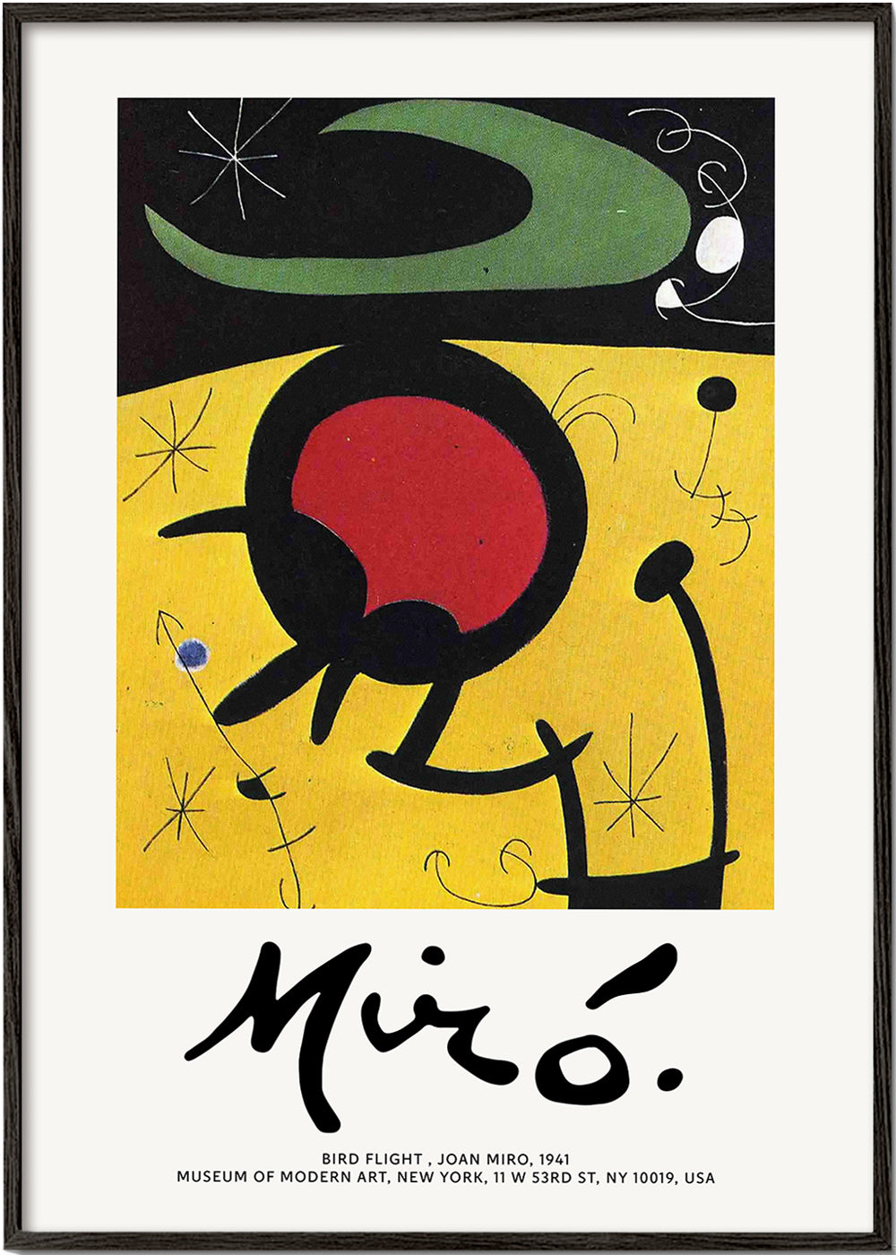 Abstract art bird graphic in yellow | Wall art, framed prints and