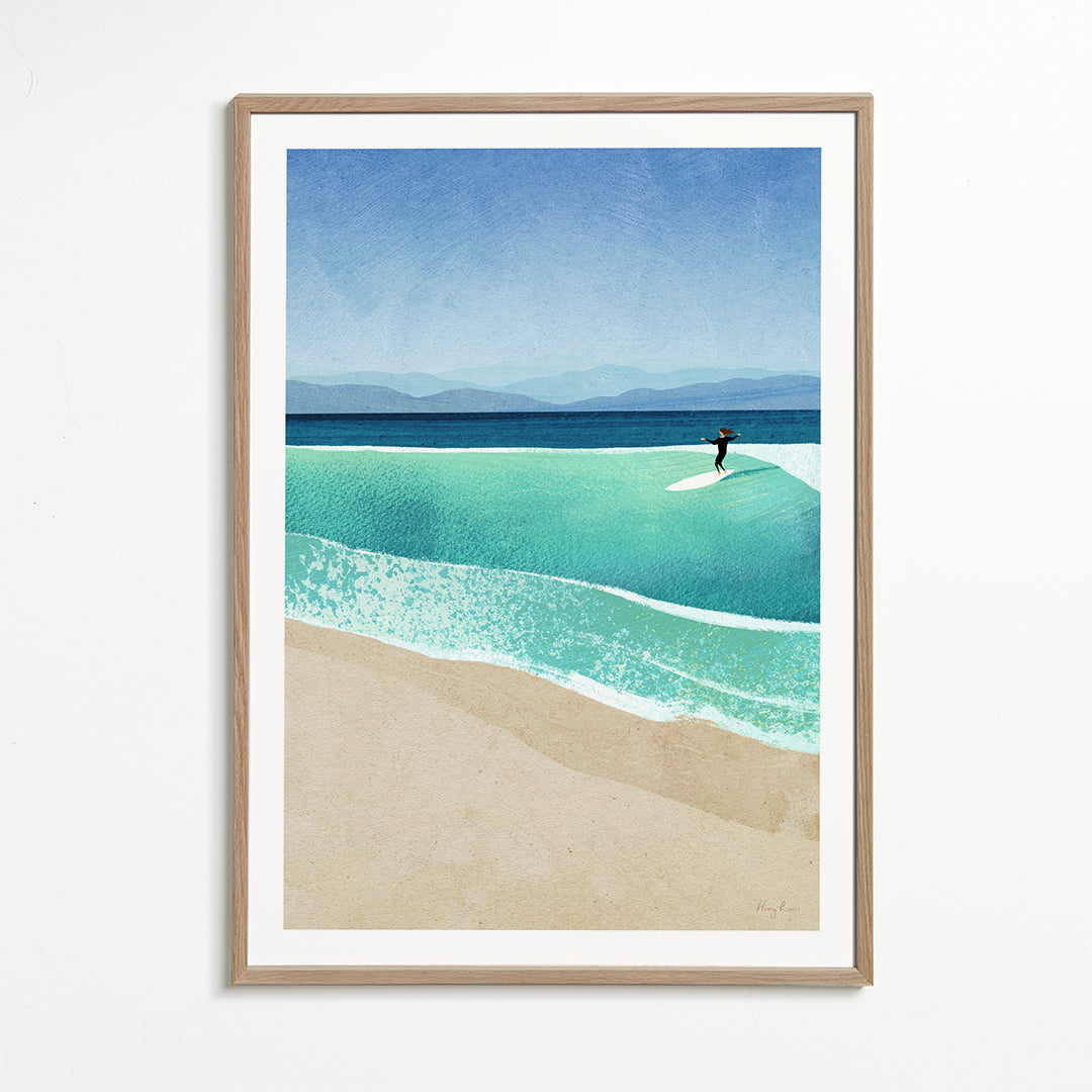 Landscape art Surfing the perfect wave