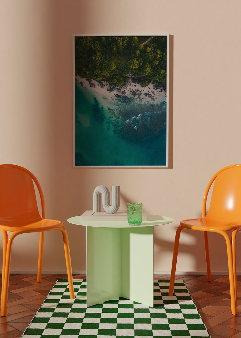 Rocky seaside airview