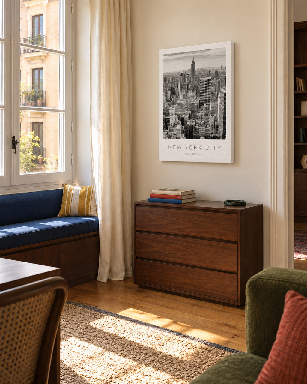 New York City - Unframed canvas in an interior