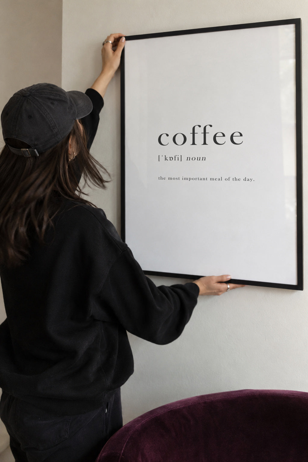 Coffee quote - Framed poster detail