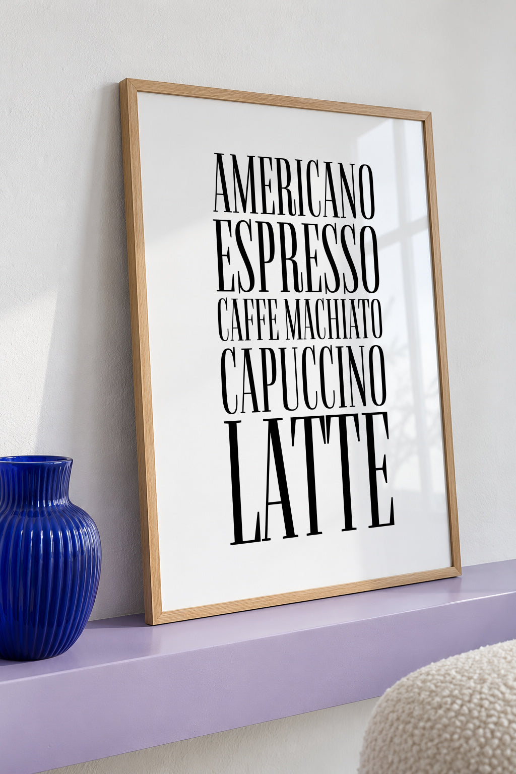 Coffee types - Framed poster detail
