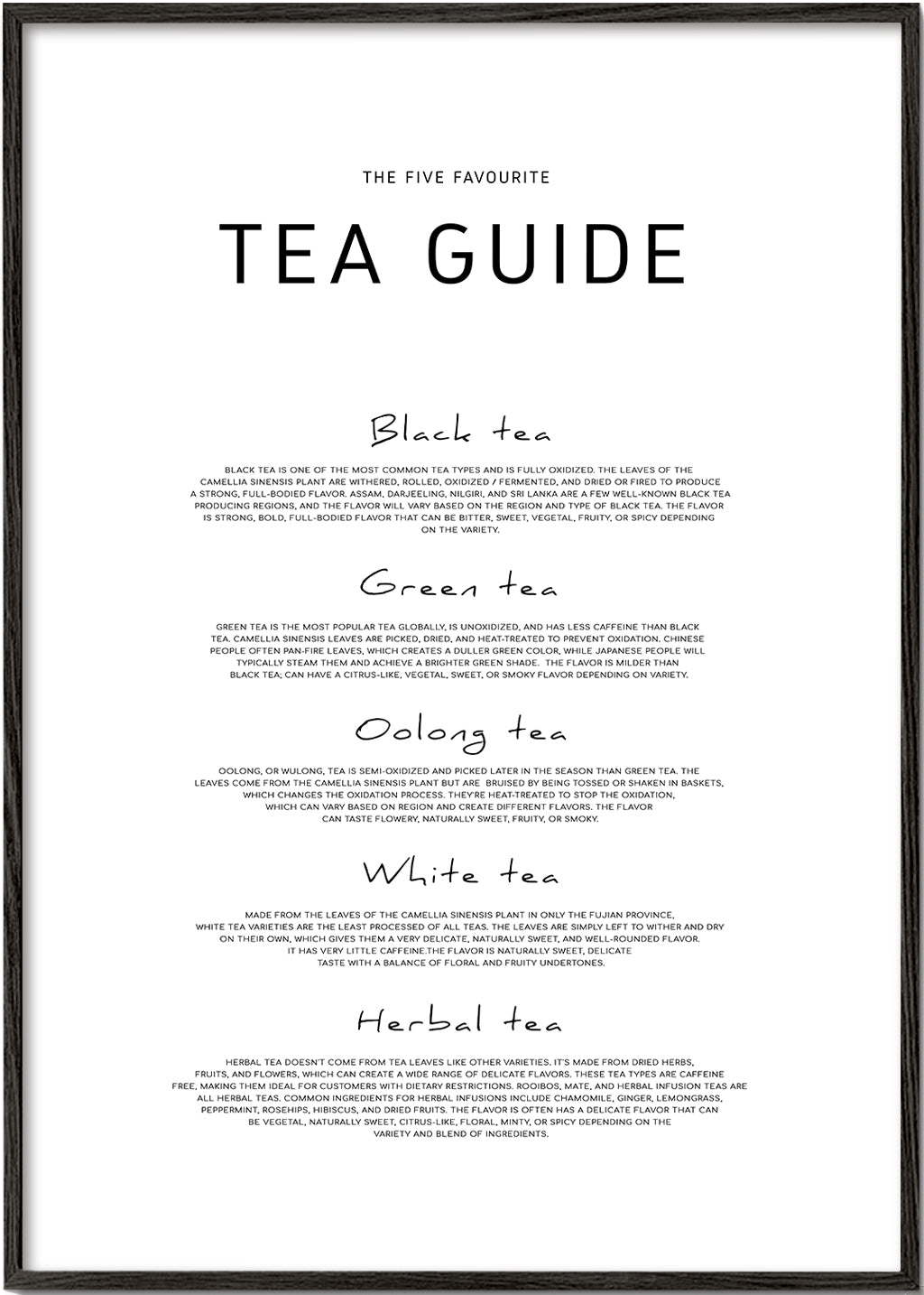 Tea guide