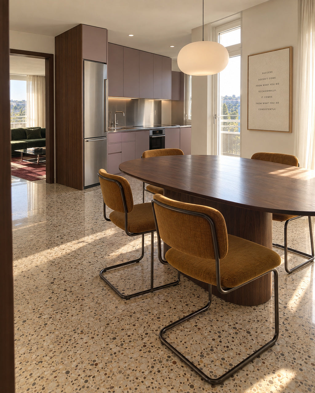 Success quote - Framed canvas in an interior