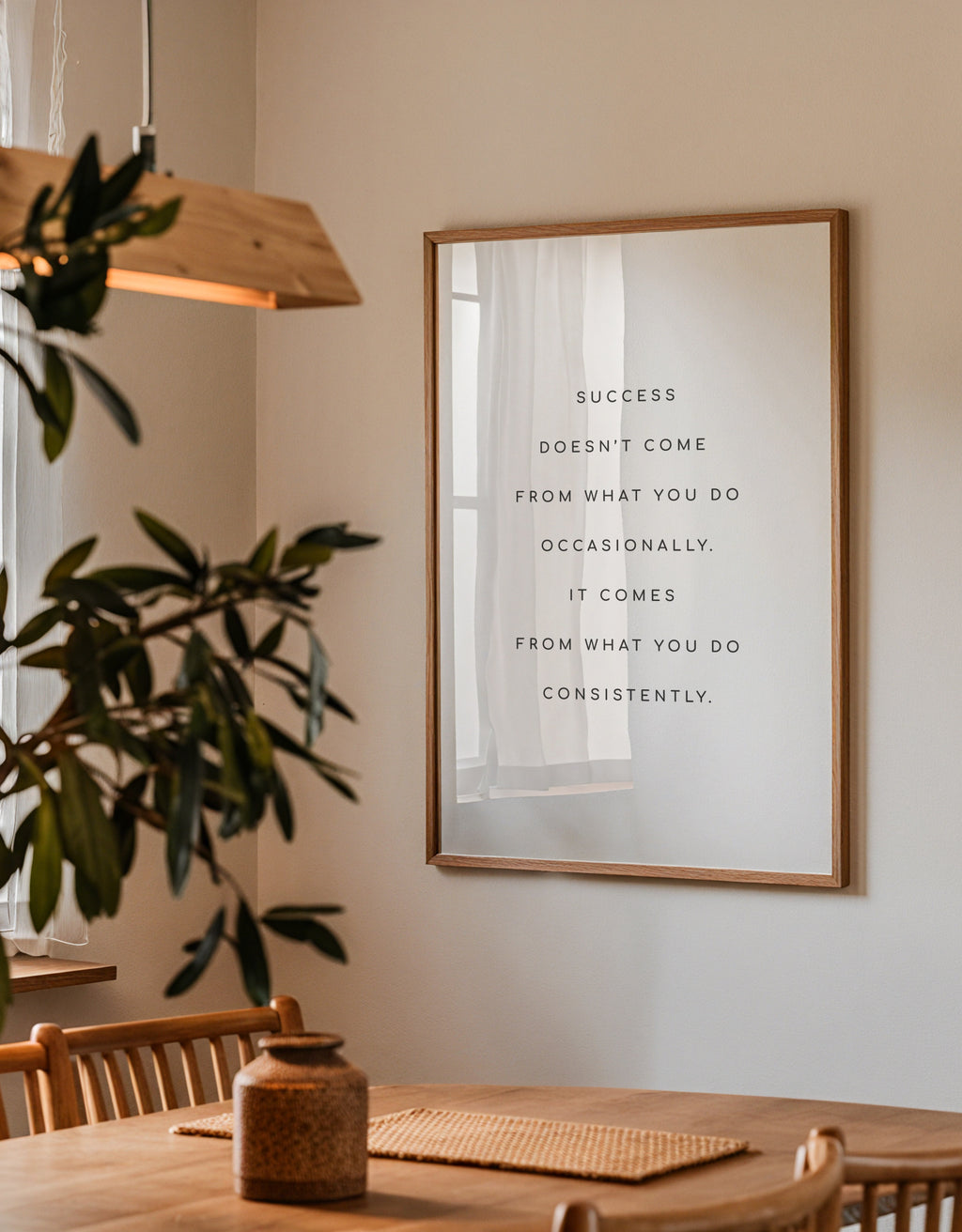 Success quote - Framed poster detail