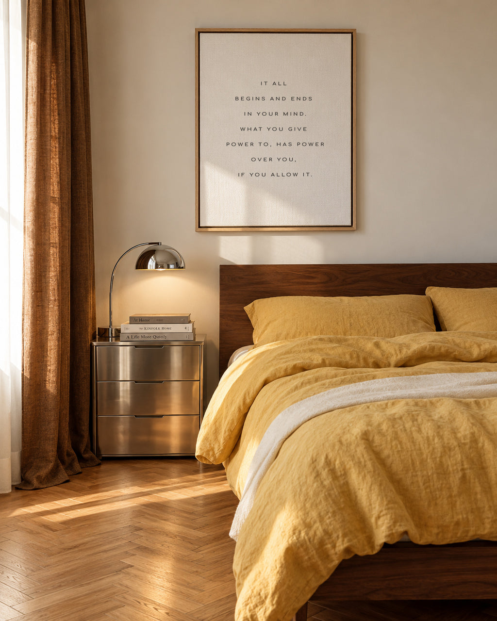 Your mind quote - Framed canvas in an interior