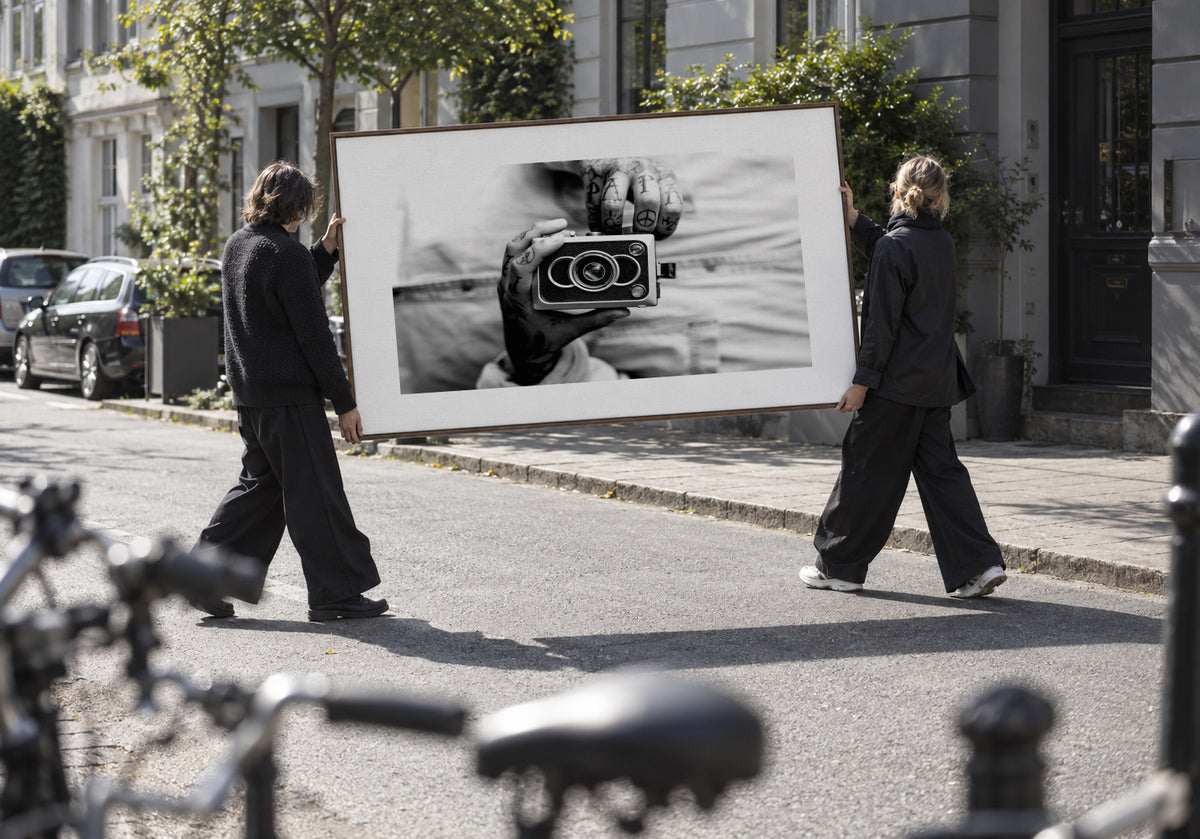Vintage camera - Framed canvas in an interior