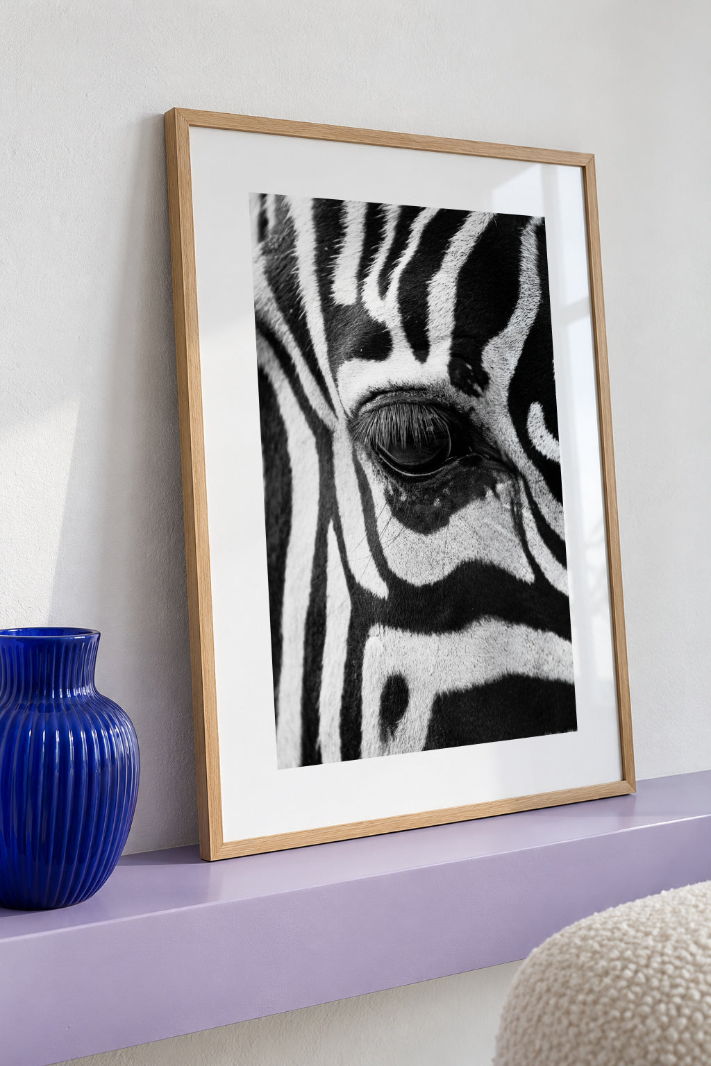 Zebra focus - Framed poster detail