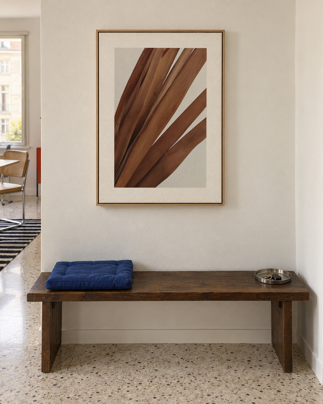 Earthy plant II - Framed canvas in an interior