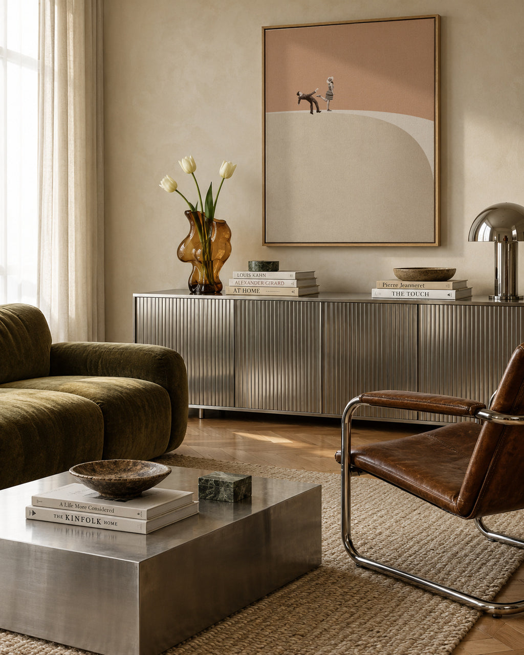 Get lost - Framed canvas in an interior