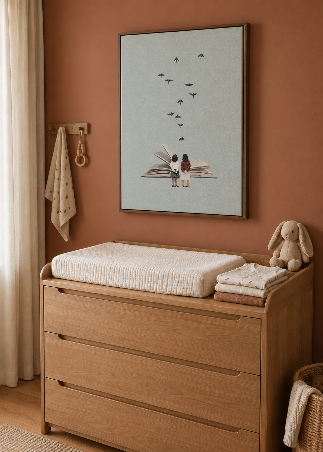 We communicate silently - Framed canvas in an interior