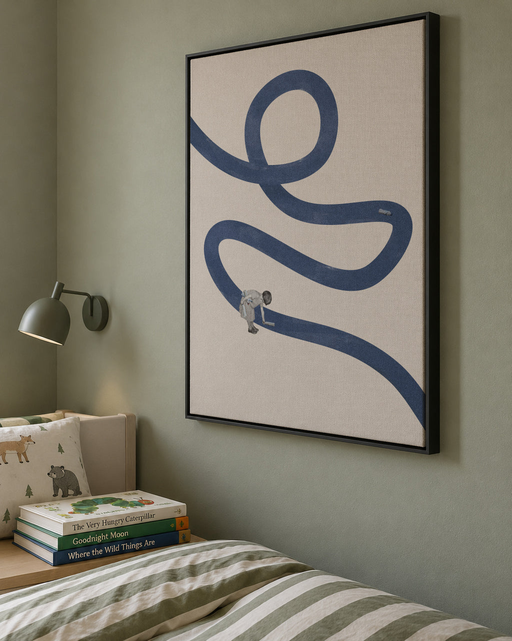 River cleanse - Framed canvas in an interior