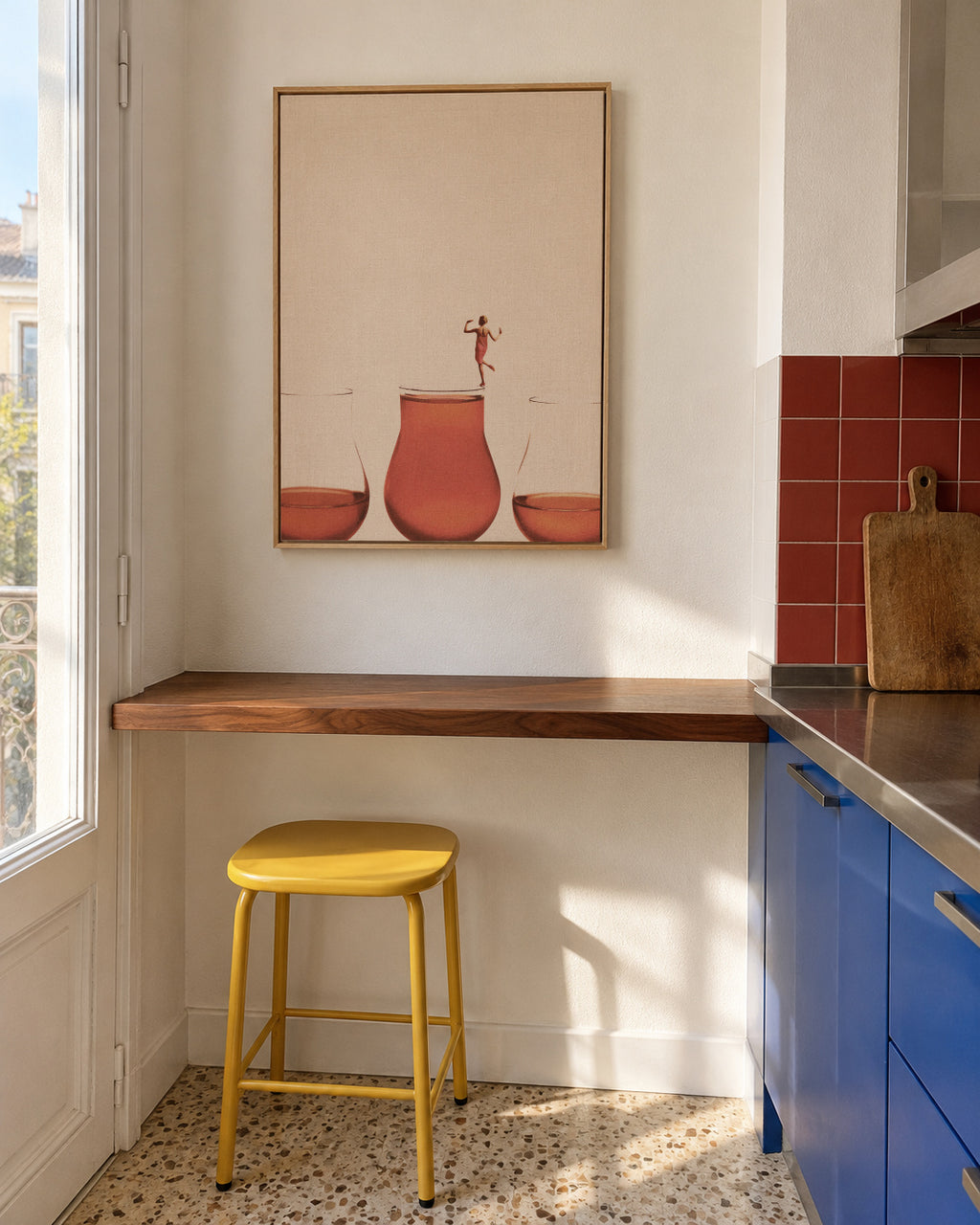 I prefer the full one - Framed canvas in an interior