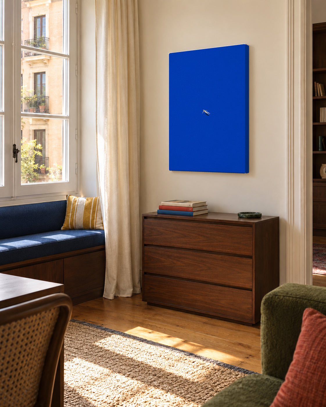 No stress - Unframed canvas in an interior