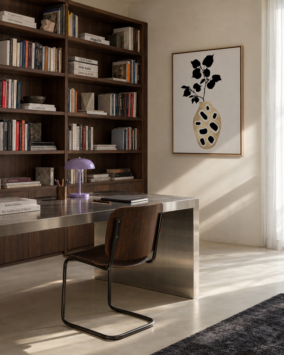 Botanical still life - Framed canvas in an interior