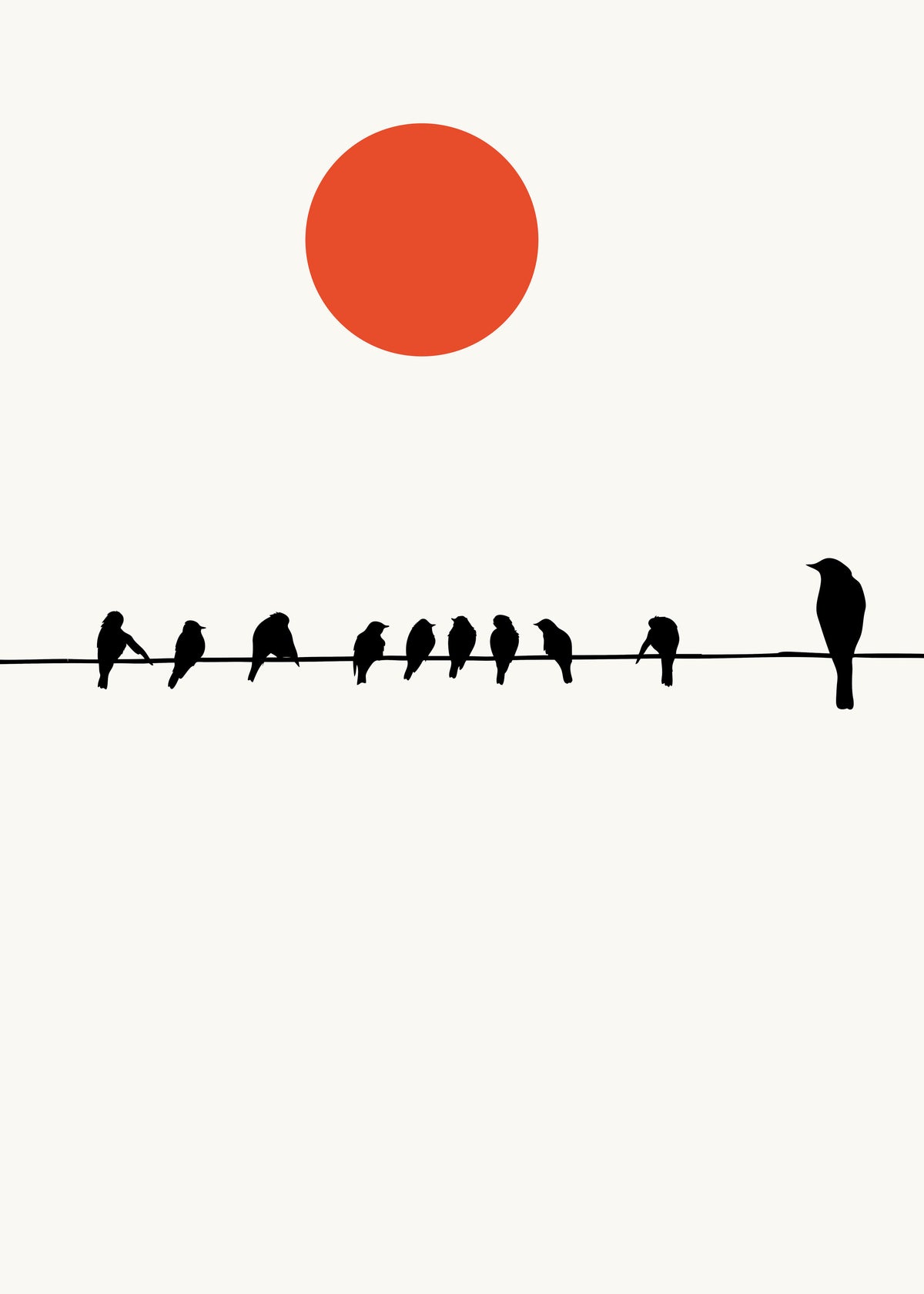Sit and wait - Unframed art print