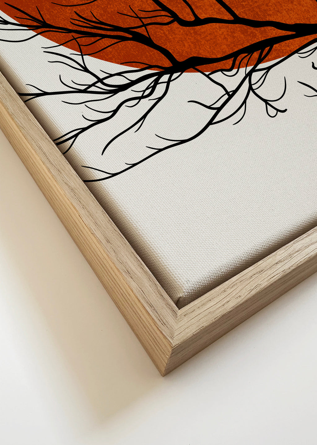 Warm sunset - Framed canvas detail