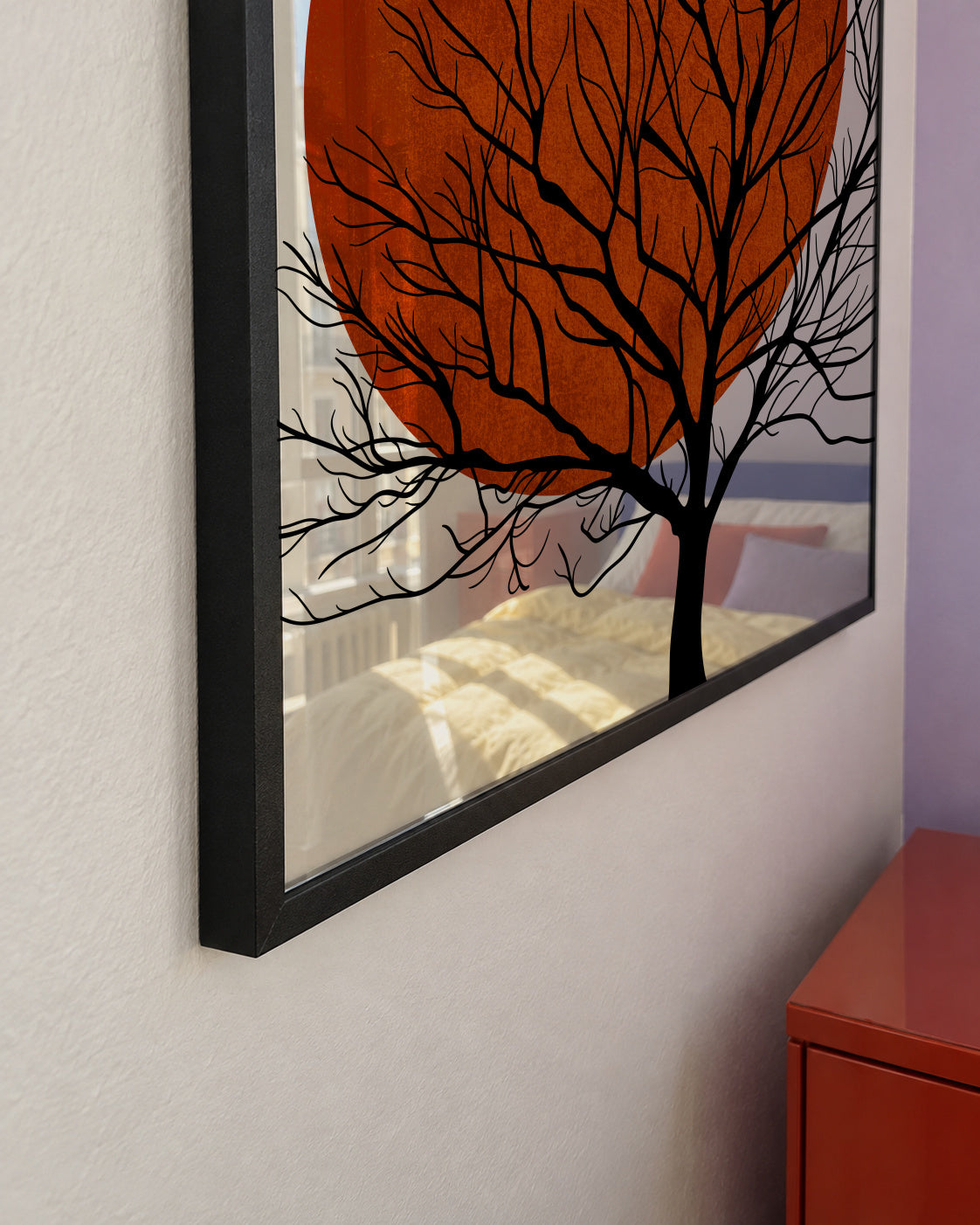 Warm sunset - Framed poster detail