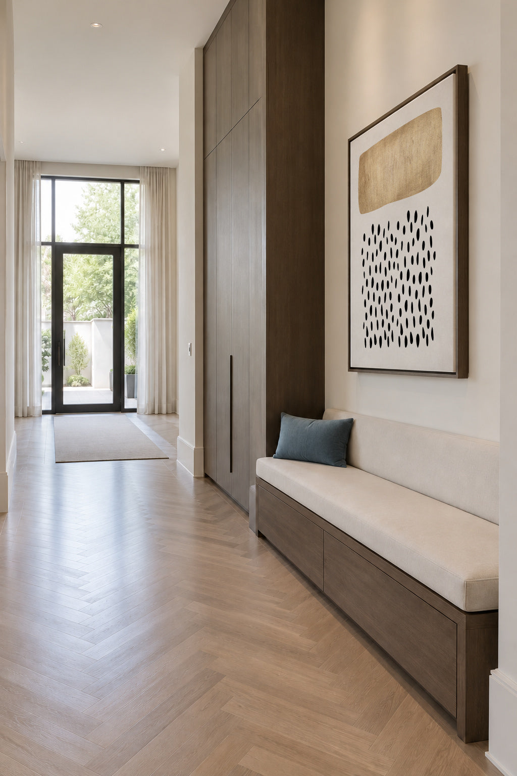 Opus No.5 - Framed canvas in an interior