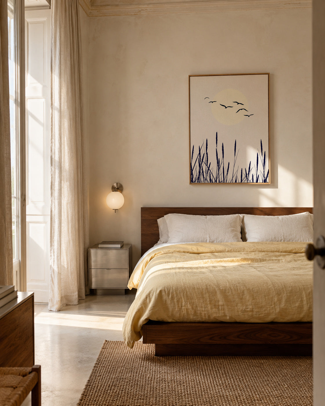Sunrise - Framed canvas in an interior