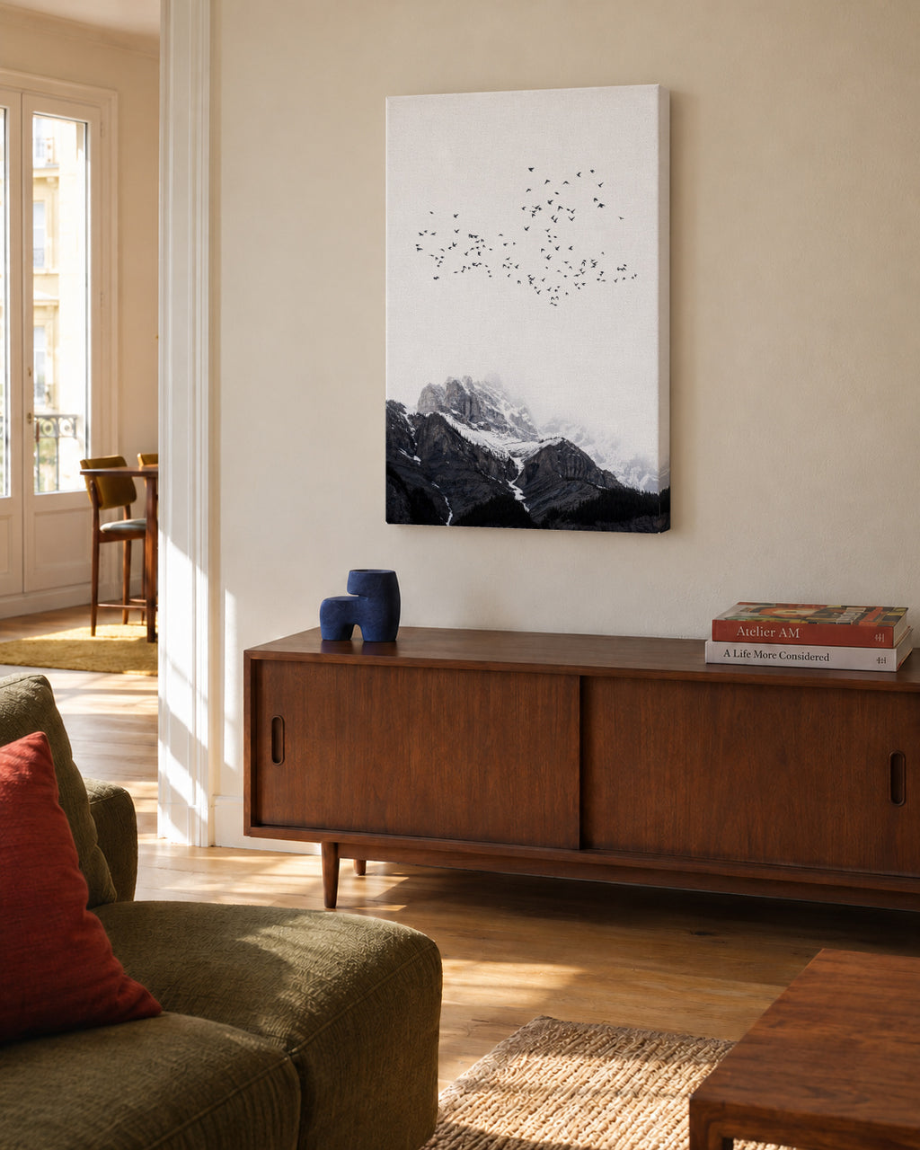 The mountain - Unframed canvas in an interior