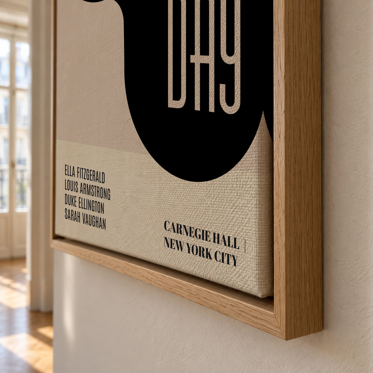 Jazz days - Framed canvas detail