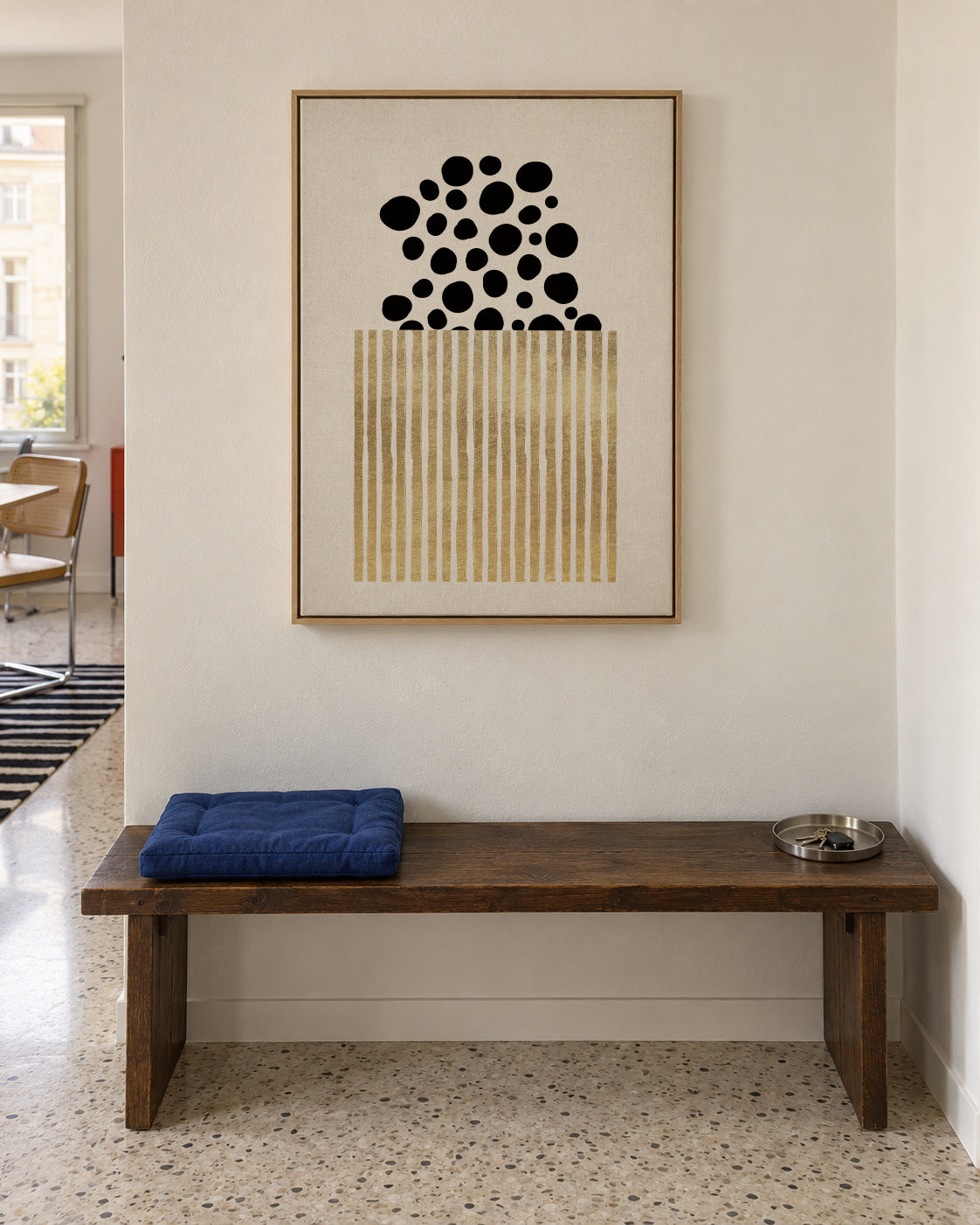 Popcorn - Framed canvas in an interior