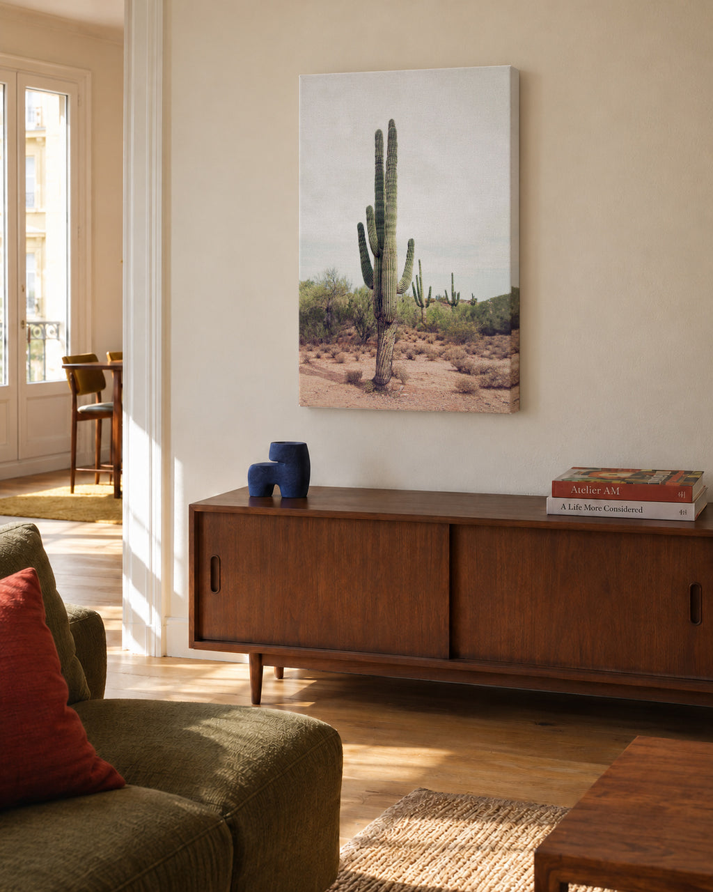 Desert cactus - Unframed canvas in an interior