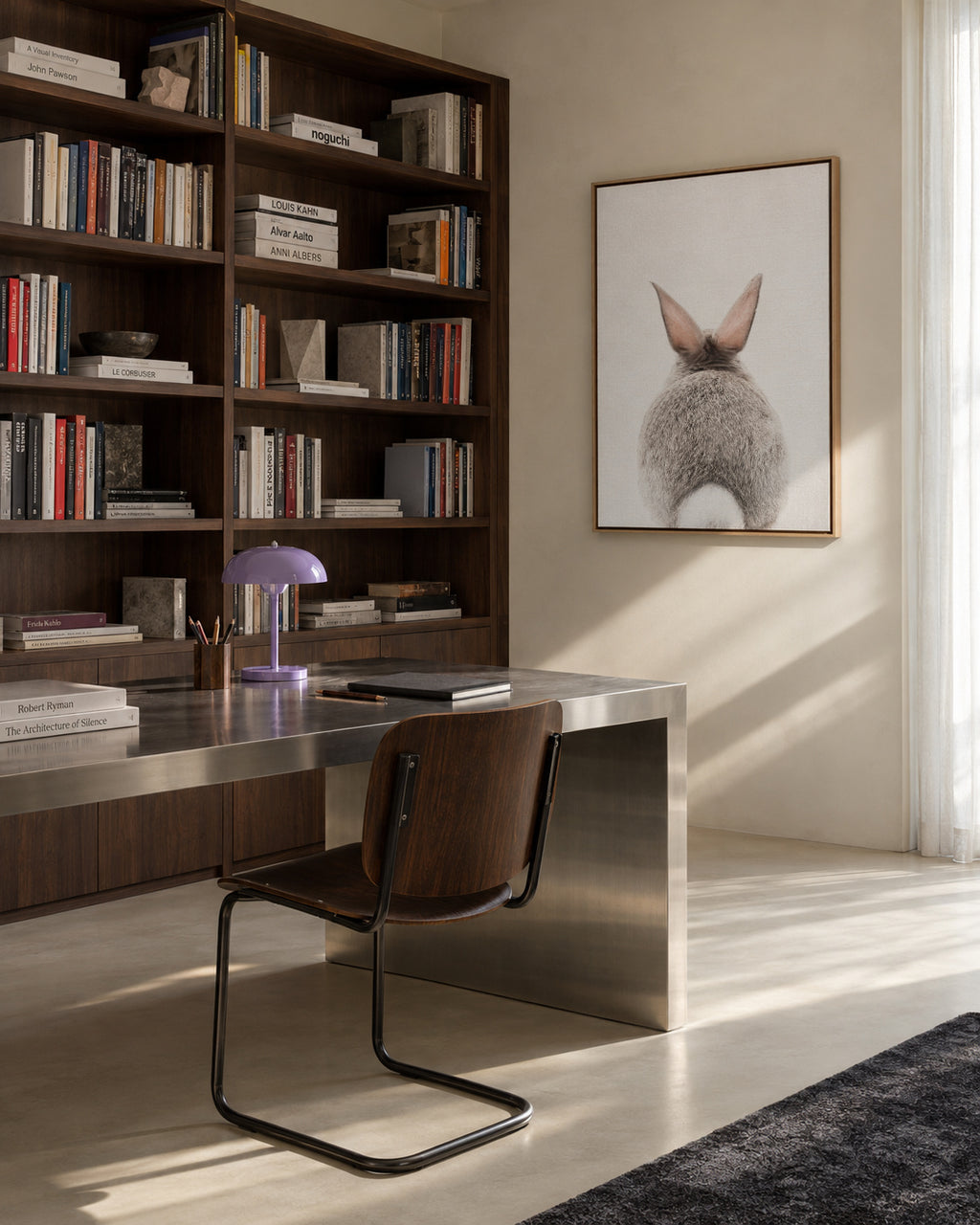 Bunny tail - Framed canvas in an interior