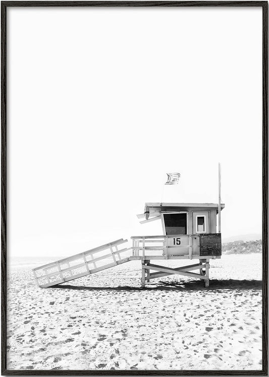 Beach hut BW