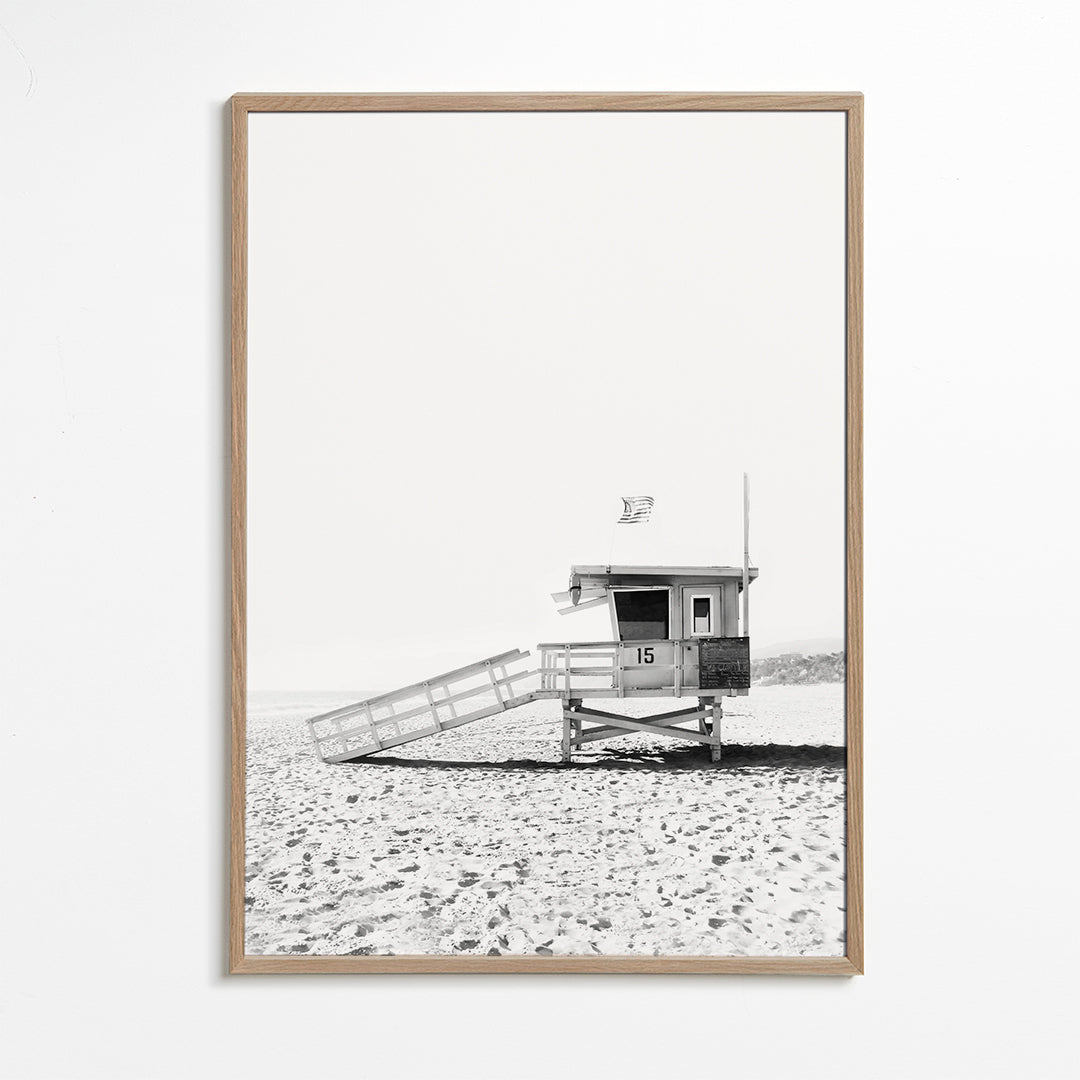 Beach hut BW