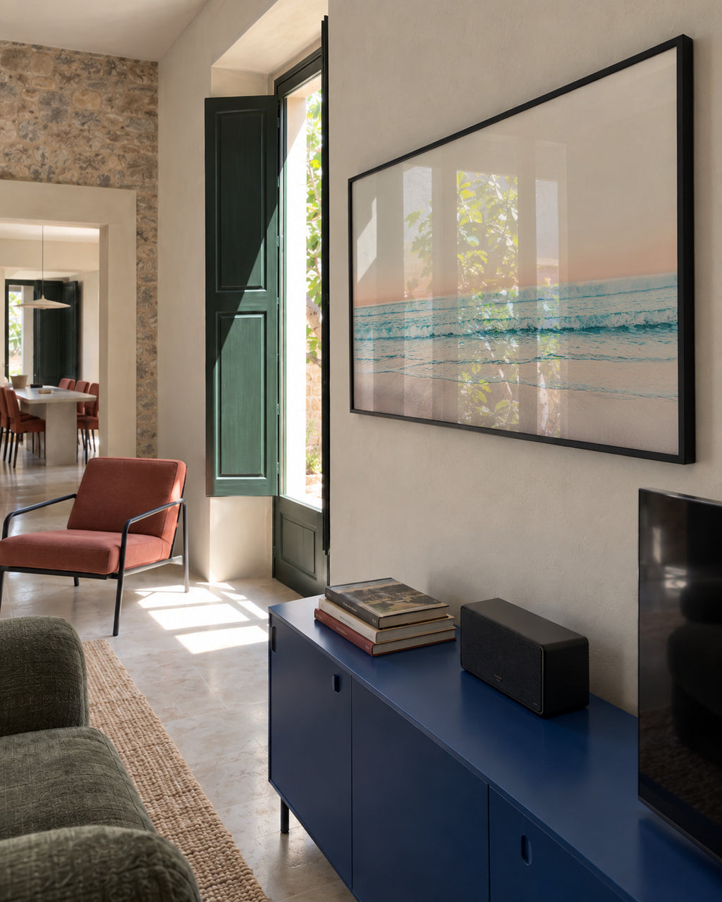 Serene - Framed poster in an interior