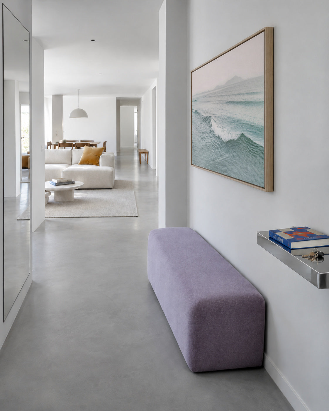 Wave - Framed canvas in an interior