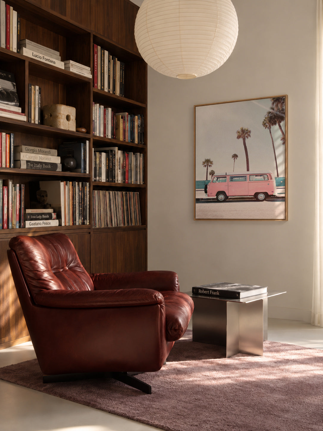 Pink Van - Framed canvas in an interior