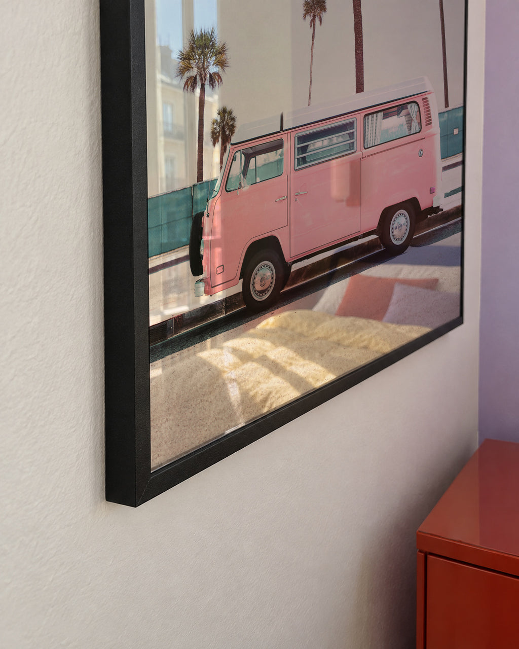Pink Van - Framed poster detail