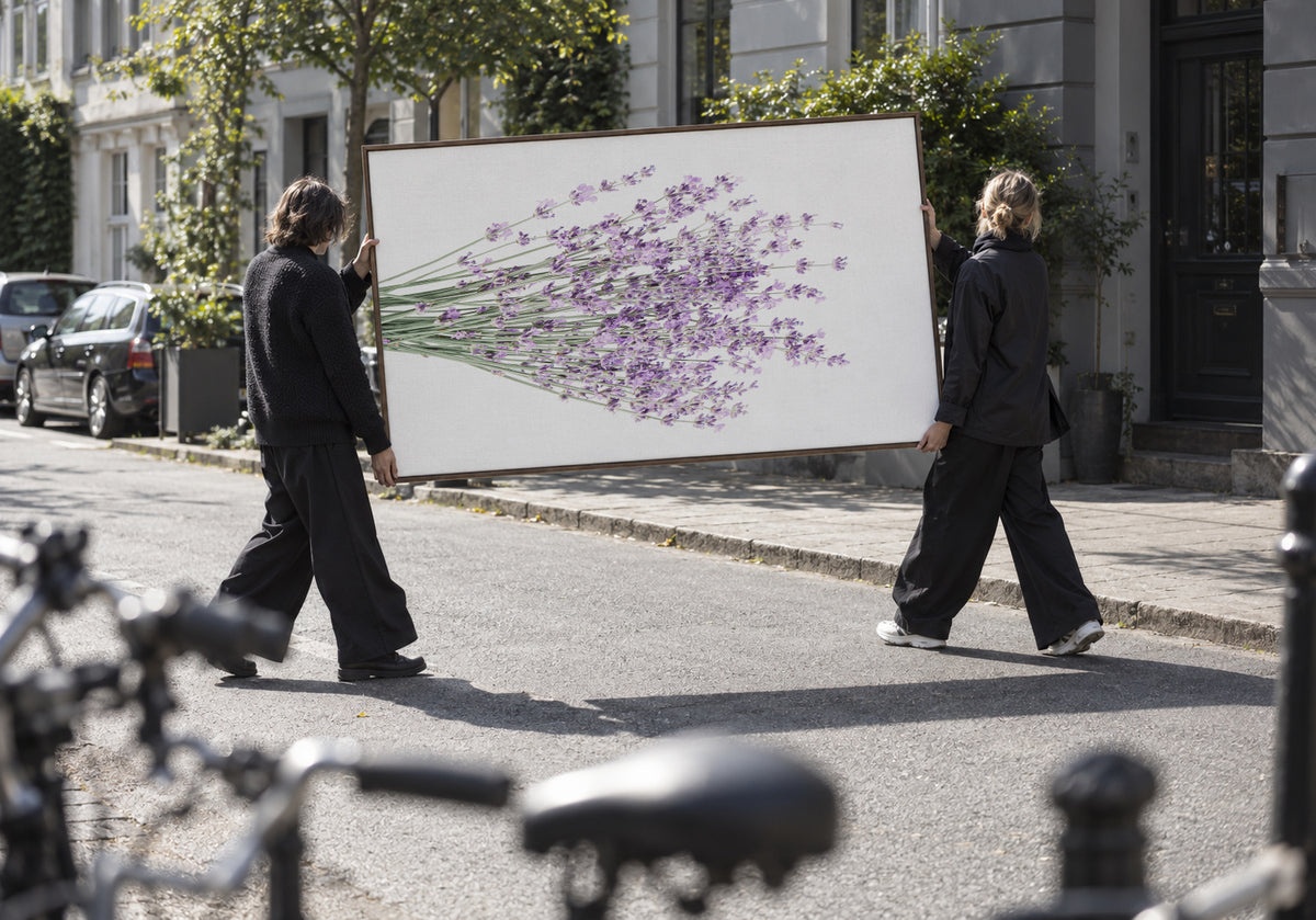 Lavender - Framed canvas in an interior