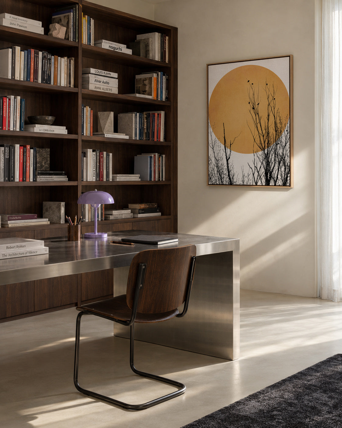 Sunset dreams - yellow - Framed canvas in an interior