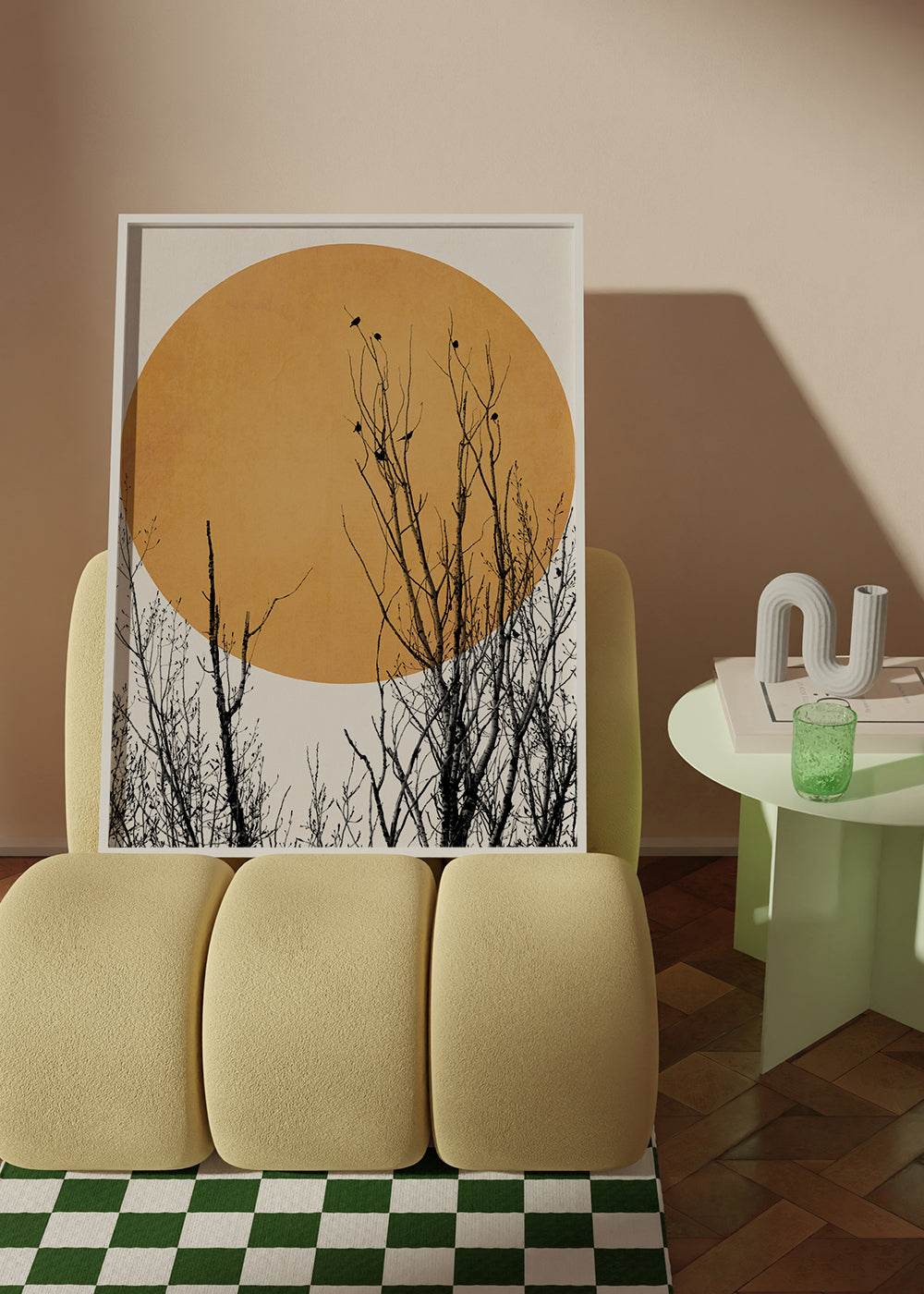 Botanical print ochre sun | Wall art, framed prints and posters