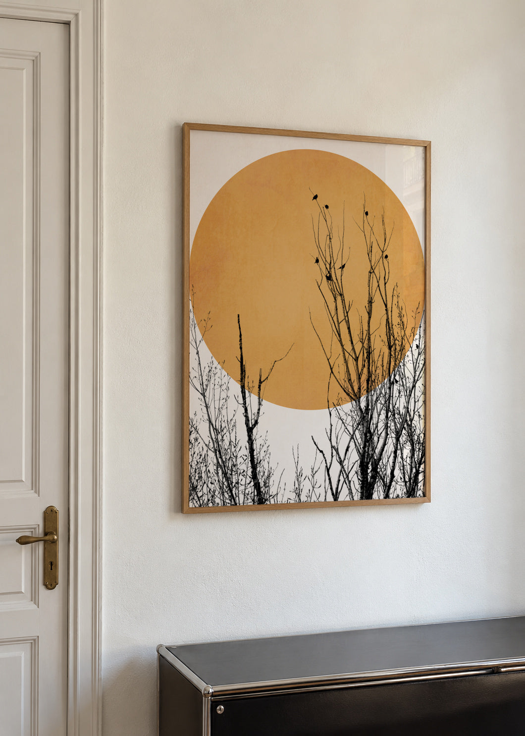 Sunset dreams - yellow - Framed poster in an interior