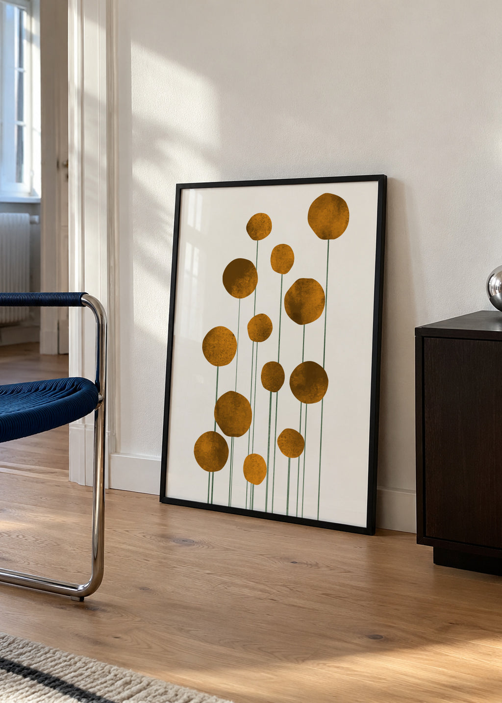 Waterflowers - No 3 - Framed poster in an interior