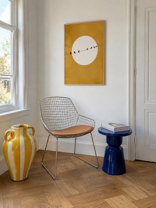 Chirping And Chilling (At Night) - Framed poster in an interior