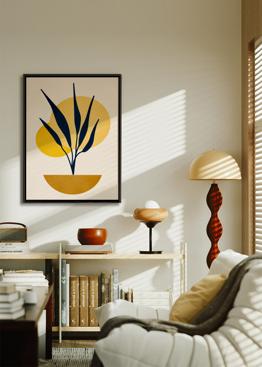 Copenhagen No.5 - Framed canvas in an interior