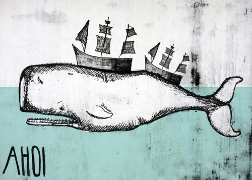Ahoi Whale - Unframed art print