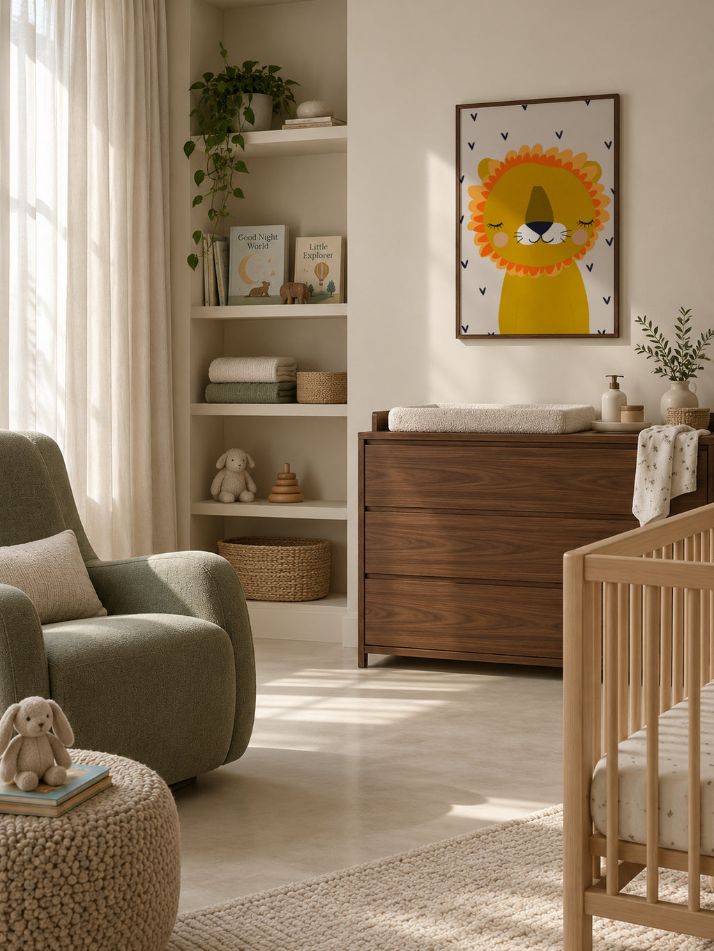 Little lion - Framed poster in an interior