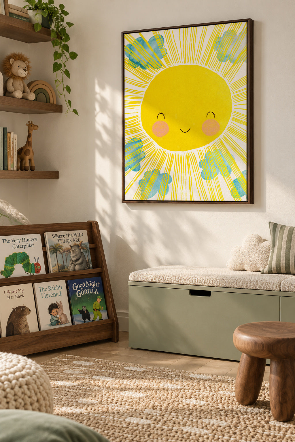 Matahari - Framed canvas in an interior
