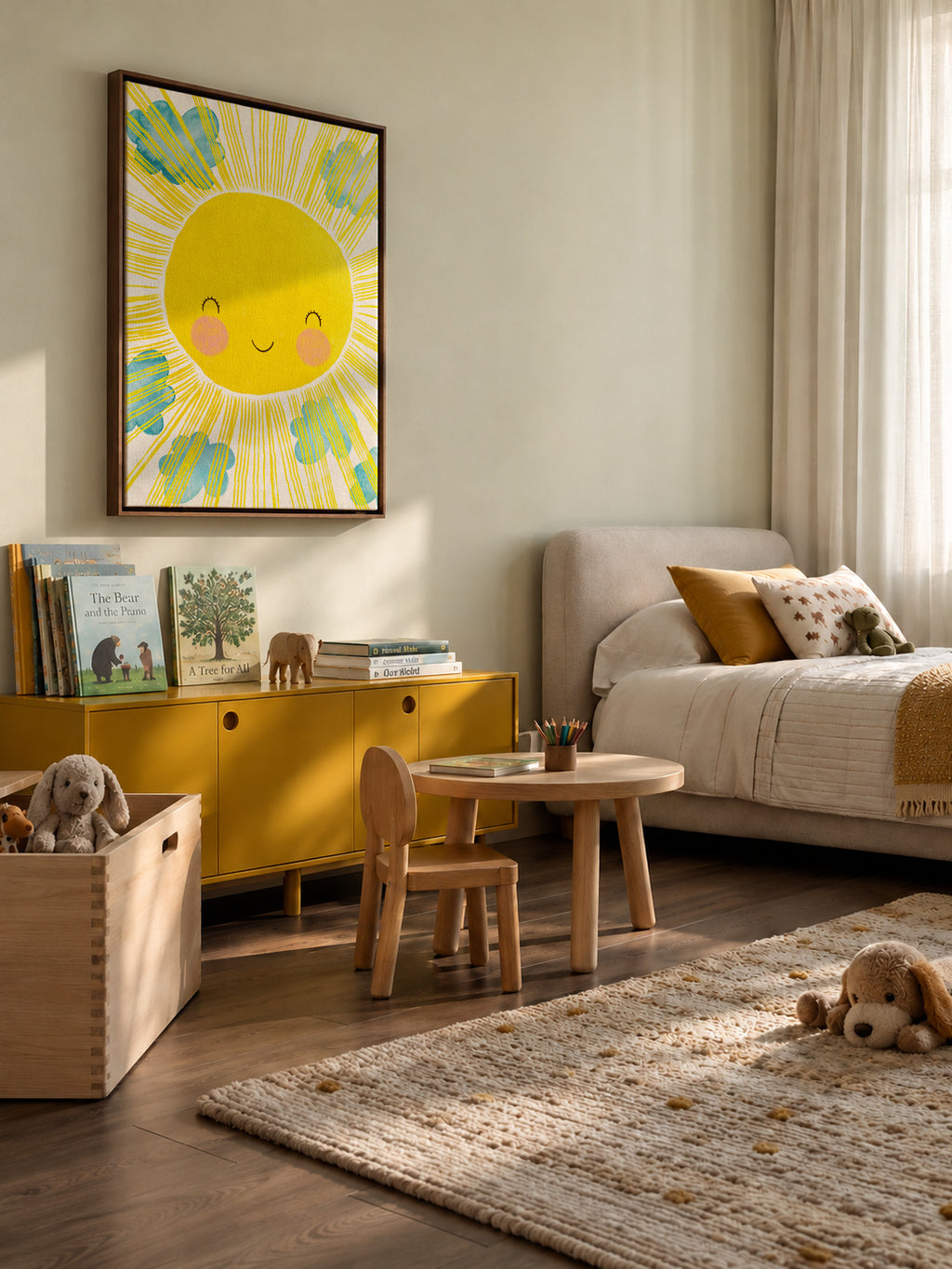 Matahari - Framed canvas in an interior